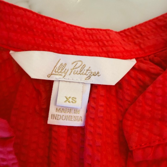 Lilly Pulitzer Textured Red Swim Coverup - Picture 3 of 4